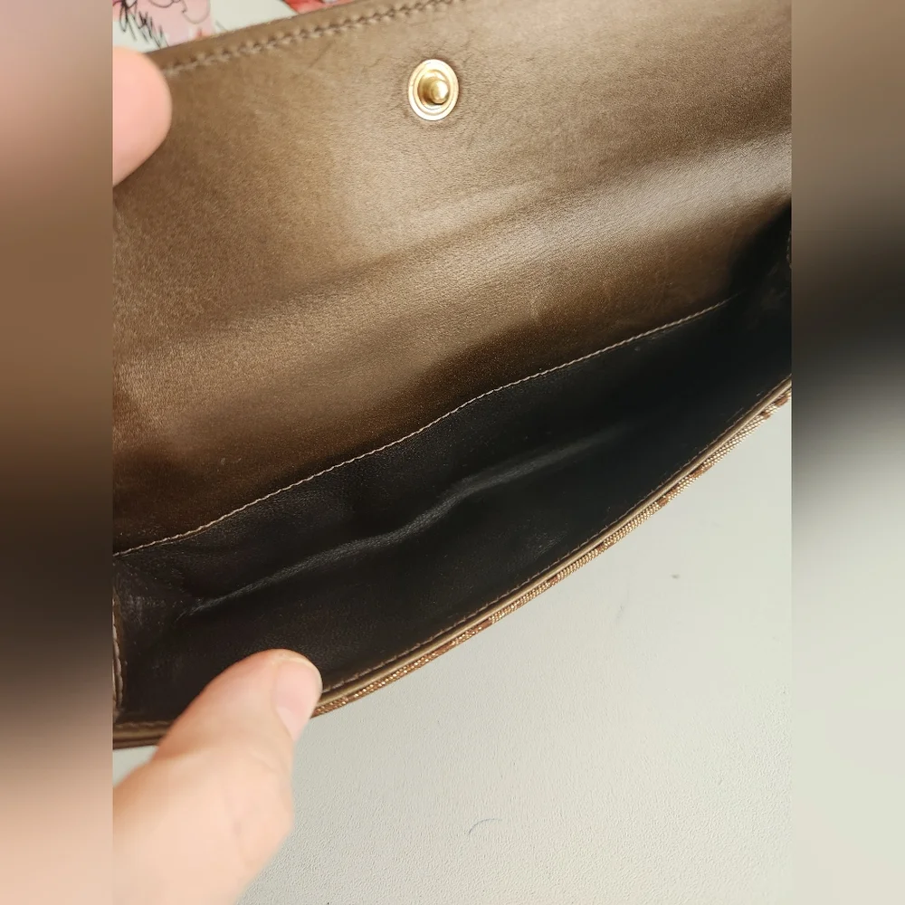 GUCCI Brown Monogram Ombre Effect Canvas and Leather Wallet - Picture 6 of 16